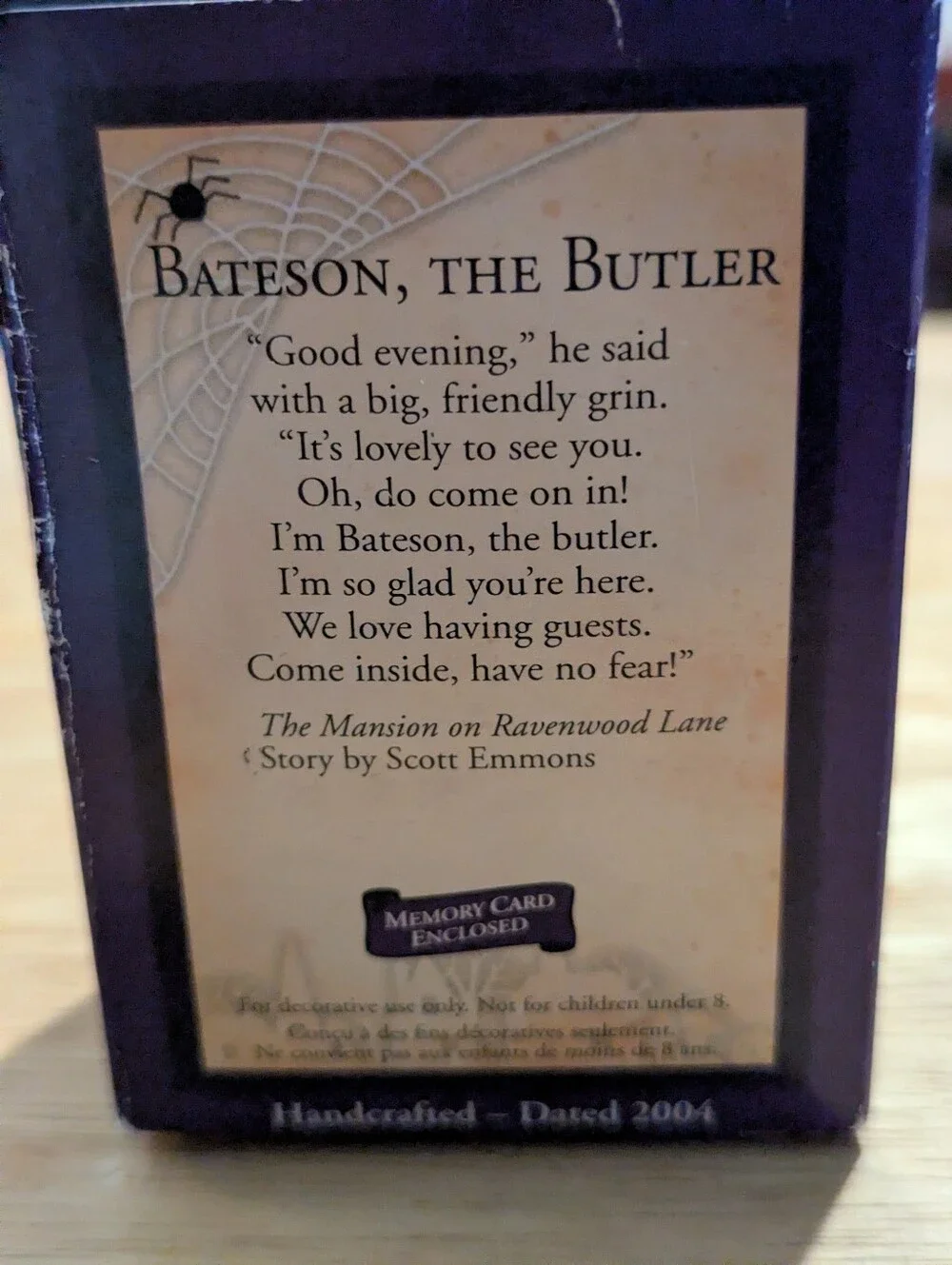 2004 Hallmark Bateson the Butler Ornament - Blue, Black, Orange, Purple In Box